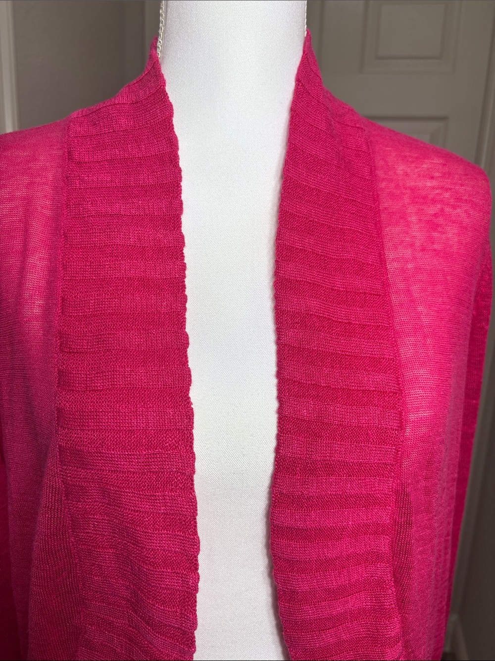 Nic+Zoe Nwt Linen Blend Bolero Cardigan Daiquiri Pink L — image 7 of 8